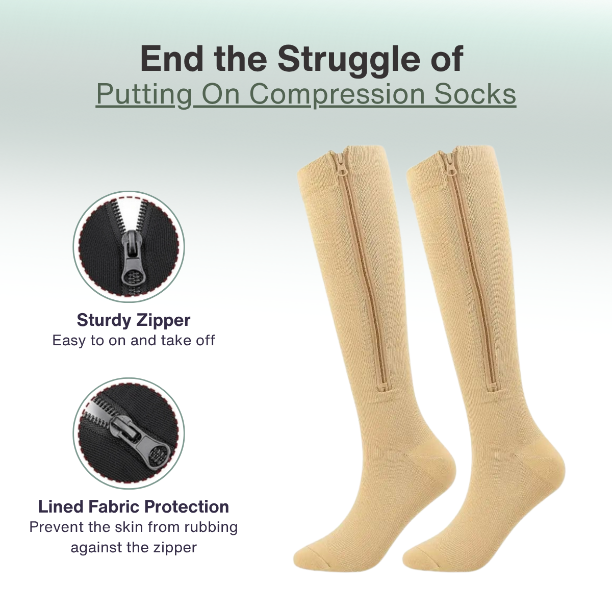 ZipComfort™  Compression Socks