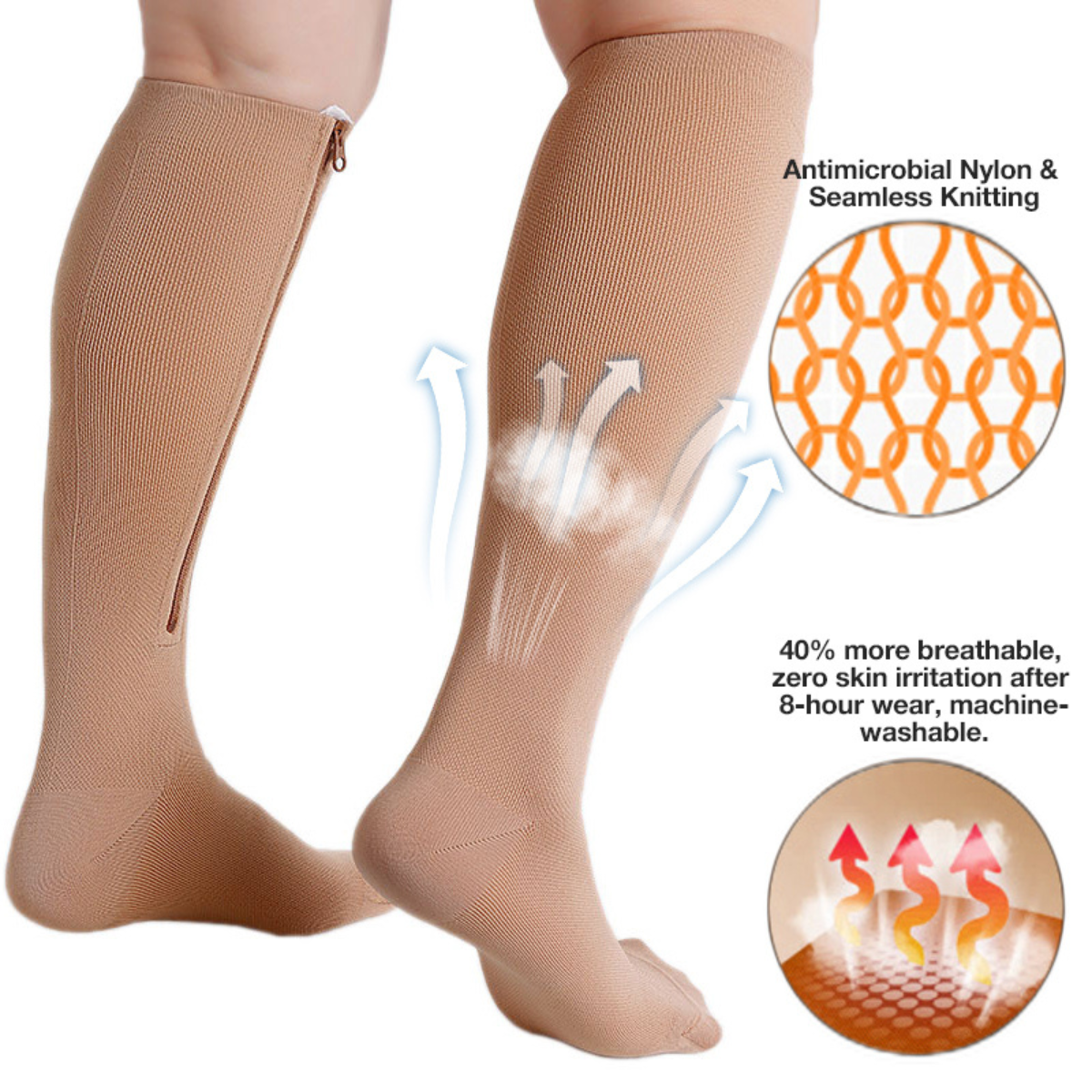 ZipComfort™  Compression Socks