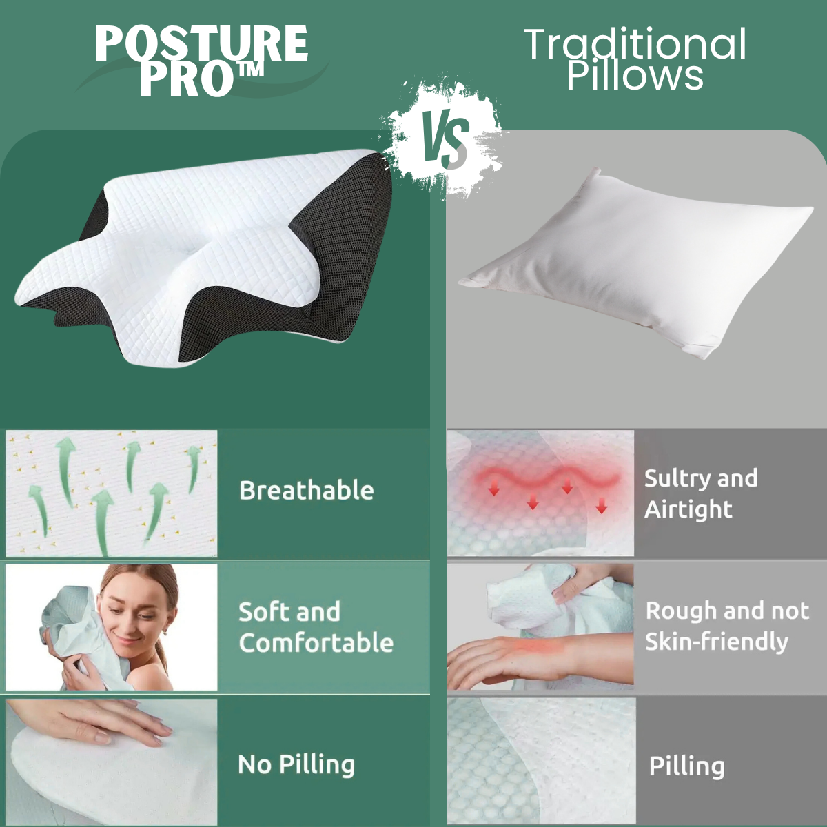 PosturePro™  Ergonomic Pillow
